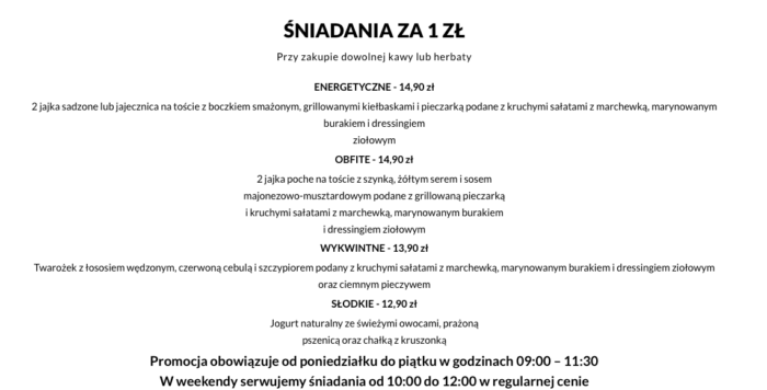 menu 1 - restauracja słoik