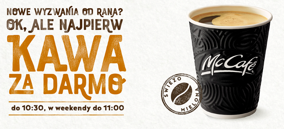 darmowa kawa mcdonalds free coffee