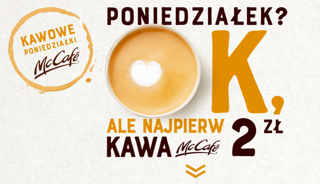 Pyszna kawa или вкусный, недорогой кофе в McDonalds каждый понедельник